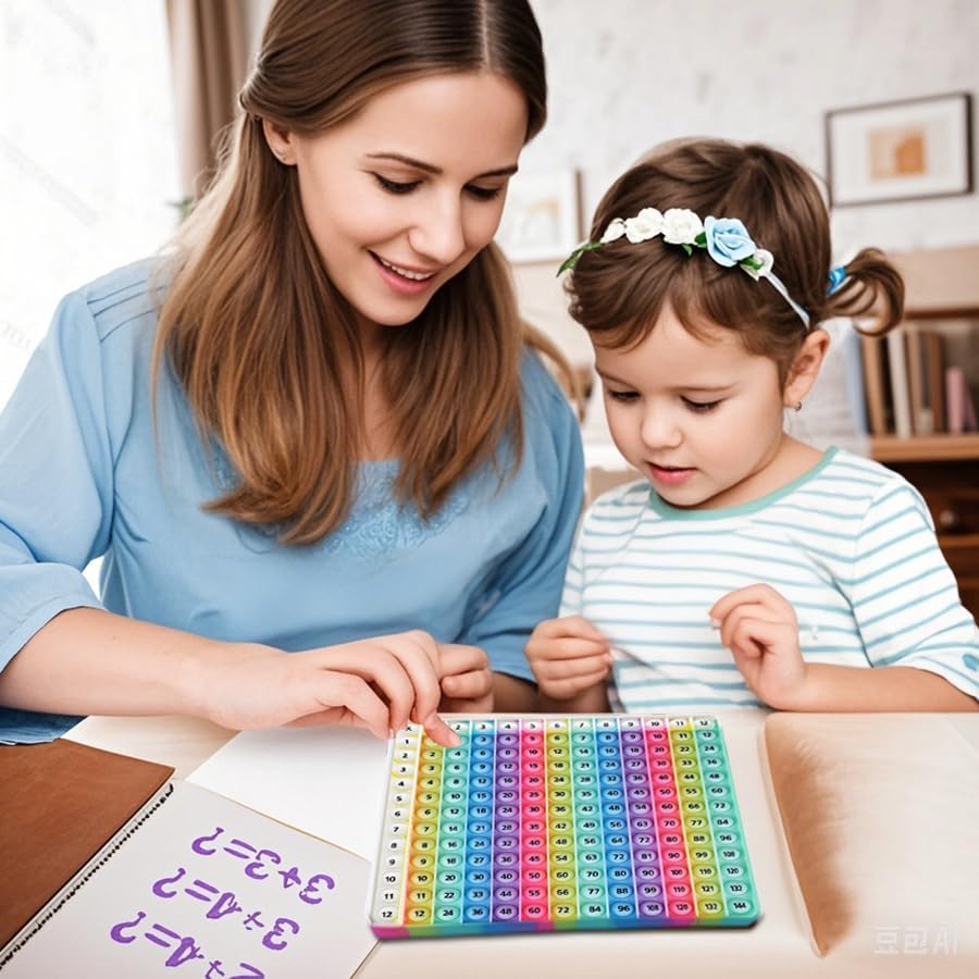 12x12 Multiplication Game Table Kids Math Learning Posters, Fidget Popper Educational Math Tools Fidget Popular Toys Relieve Stress and Create