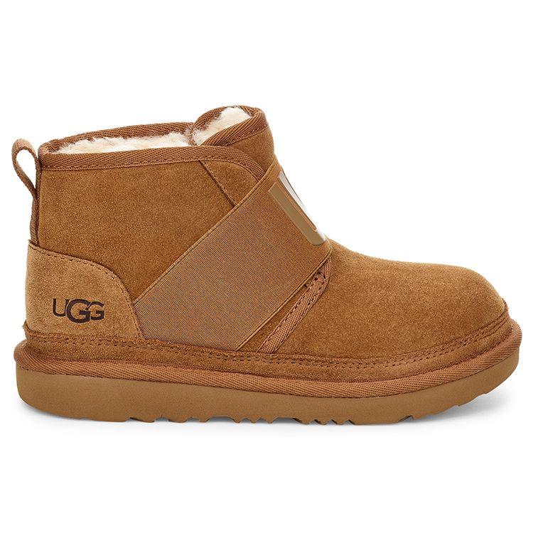 UGG Молодежные удобные повседневные короткие зимние ботинки Neumel Sheepskin Детские ботинки каштаново-коричневые 1110703K-CHE