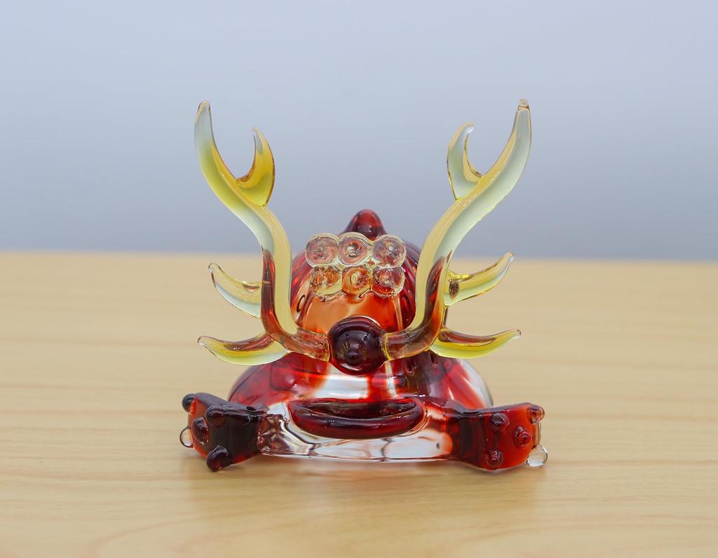 Glass Square May Doll for Boys' Day, Hard Glass, Red, Large, Beetle