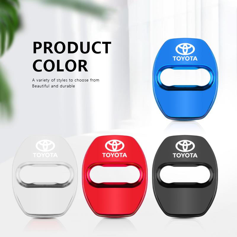 4 шт. Защитный чехол на замок двери автомобиля Для Toyota GRsport Crown Hilux Aygo Yaris Corolla Rav4 CHR Auris Cruiser наклейка