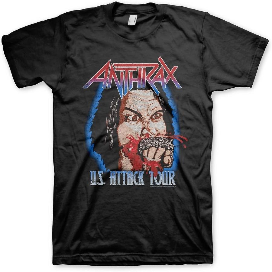 Мужская футболка Anthrax US Attack Tour Черная _ Официальная лицензированная продукция