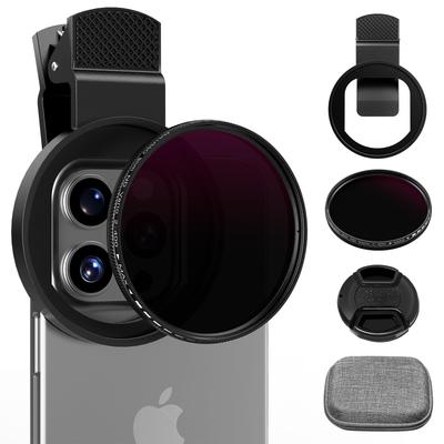 ALILUSSO Фильтр для смартфона 52 мм Нейтральной плотности Совместим с и Светоподавление Объектив камеры смартфона ND2-ND400 Клипса, Фильтр, iPhone, Sharp,
