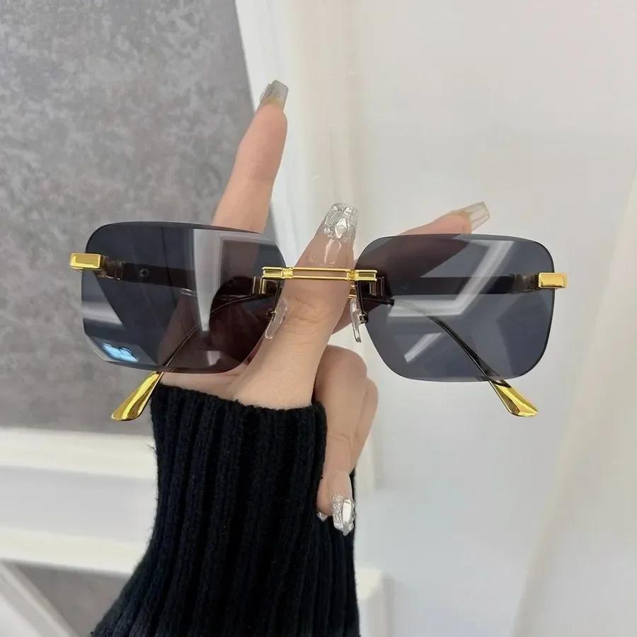 Square Gradient Sunglasses Women Fashion Vintage Oversized Mirror Retro Luxury Brand Men Eyewear