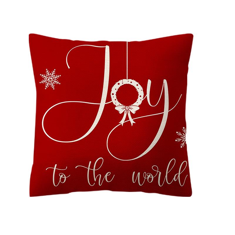 New Christmas Atmosphere Pillow Cover Simple Printed Cushion Cover Home Bedroom Car Sofa Linen Pillow Cover