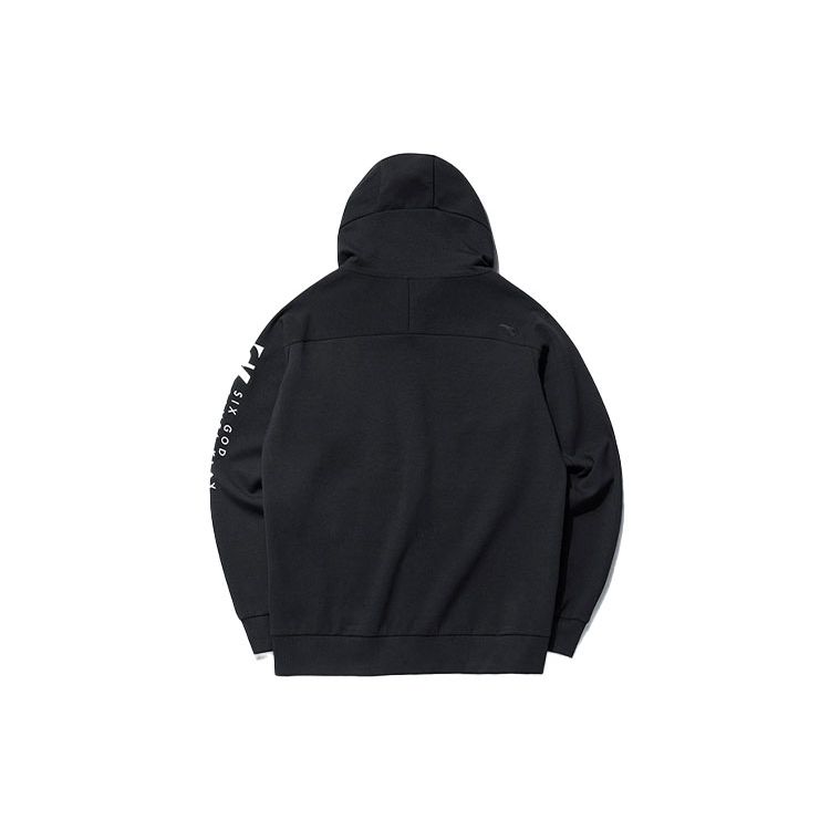 Anta Баскетбольная серия трикотажная спортивная куртка с капюшоном и длинными рукавами мужские куртки черные 152131704-3