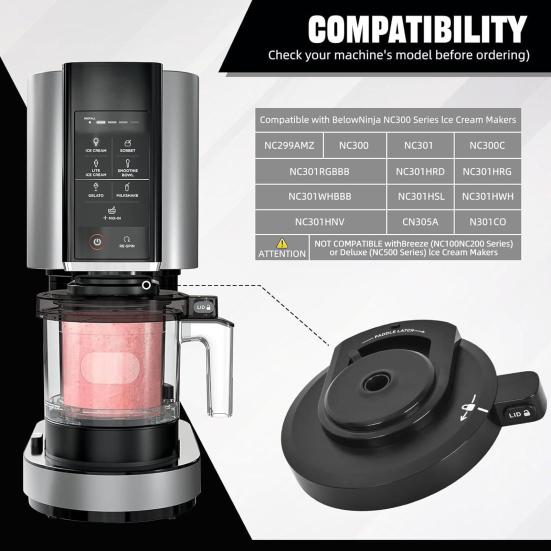Сменная внешняя крышка чаши для мороженицы Ninja серии NC299AMZ/NC301/NC300/NC201/NC101 Крышка для посудомоечной машины
