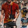 Men's 3d Printed T-shirt Personality Musical Note T-shirt Street Harajuku Short-sleeved T-shirt