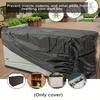 One Piece Outdoor Deck Box Cover - Black Premium Oxford Fabric - Compatible with most other deck boxes (cover only)
