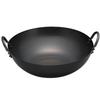 Hokuriku Aluminum 30cm Iron Wok, Induction Compatible, Perfect for Chinese Food, Stir-frying, and Cooking Experts (A3178B30)