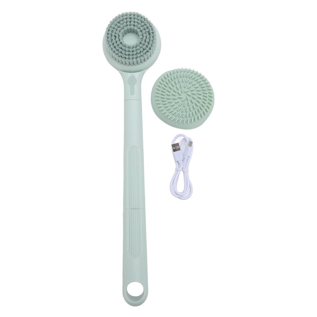 Electric Shower Brush for Body Automatic Long Handle Water Proof Rechargeable 4 Levels Vibration