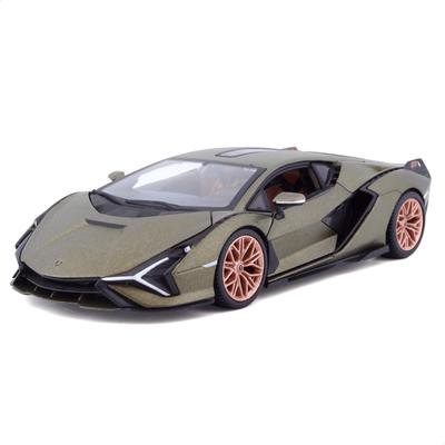 Bburago Масштаб 1/24 Lamborghini Sián FKP 37 2019 Зеленый / Литая модель автомобиля, Готовое изделие, 18-21099 GN