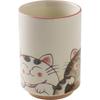 Minoru Pottery Crystal Cat Teacup, Pink