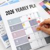 2026 Ежегодный настенный календарь Большой настенный календарь со стикерами Персональное управление временем Школьные офисные принадлежности Для организации