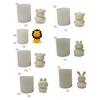Non-stick Cute Lion Rabbit Bear Resin Mold Animal Scented Candle Silicone Mold DIY Soap Plasters Crafts Ornaments Tool