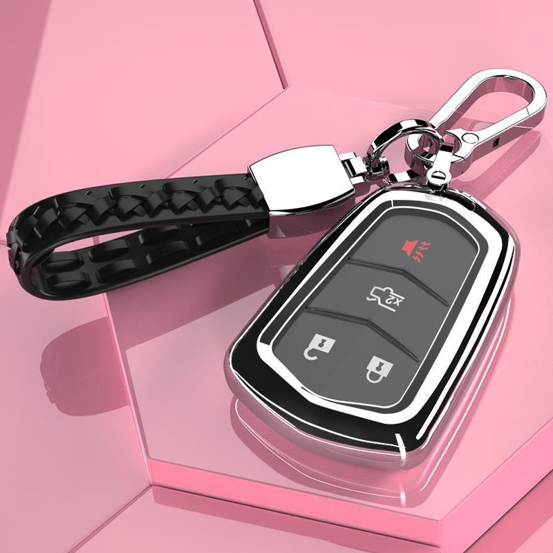 Чехол для ключей Cadillac XTS для моделей 16-25: Защитный корпус с дистанционным управлением 28T с универсальной декоративной пряжкой