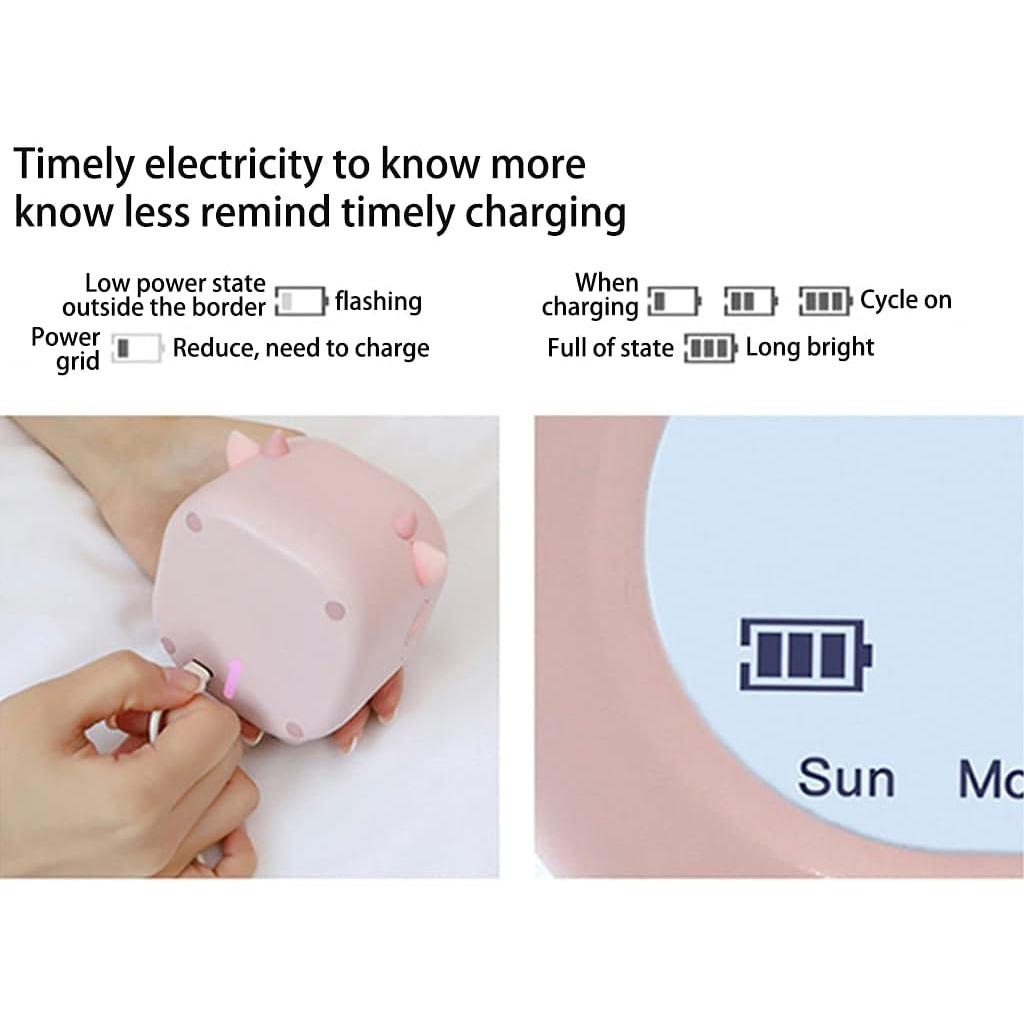 Мультфильм милый манекен корова настольный будильник цифровой дисплей электронный рабочий стол