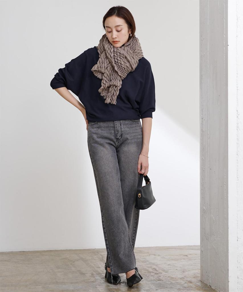 Yours BCXU1491 High Neck Dolman Sleeve Size L Women's Knit, Navy,