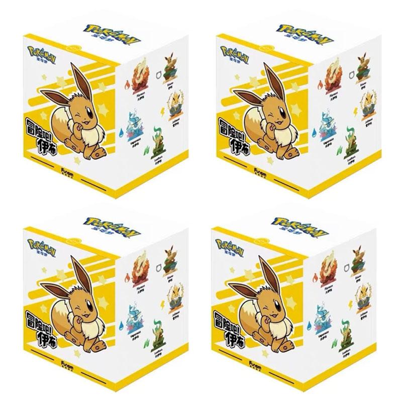 Горячая Bandai Pokemon Аниме Funism Оригинальное Приключение Семья Иви Слепой Куб Фигурка Действия Jolteon Sylveon Коллекция Детская Игрушка Подарок