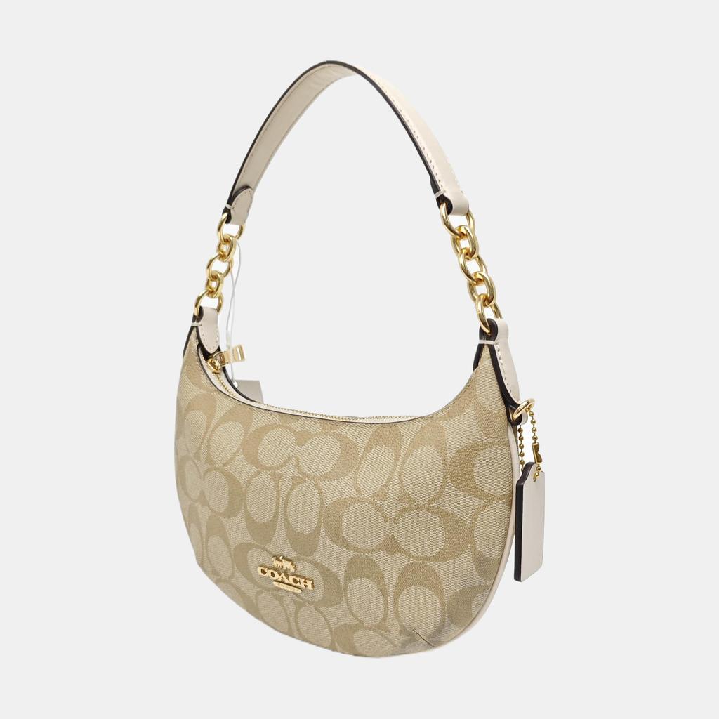 [Б/У] Сумка через плечо полумесяц Payton 21 Classic Monogram на молнии из ПВХ-кожи - Отличное состояние #DDBKMQ