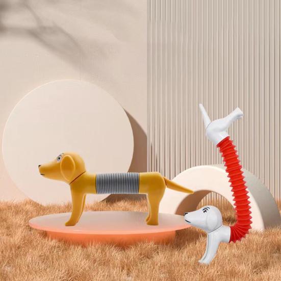 Retractable Toy Various Shapes Stretchable Head Tail 360-degree Twisting Dachshund Dog Fidget Toy