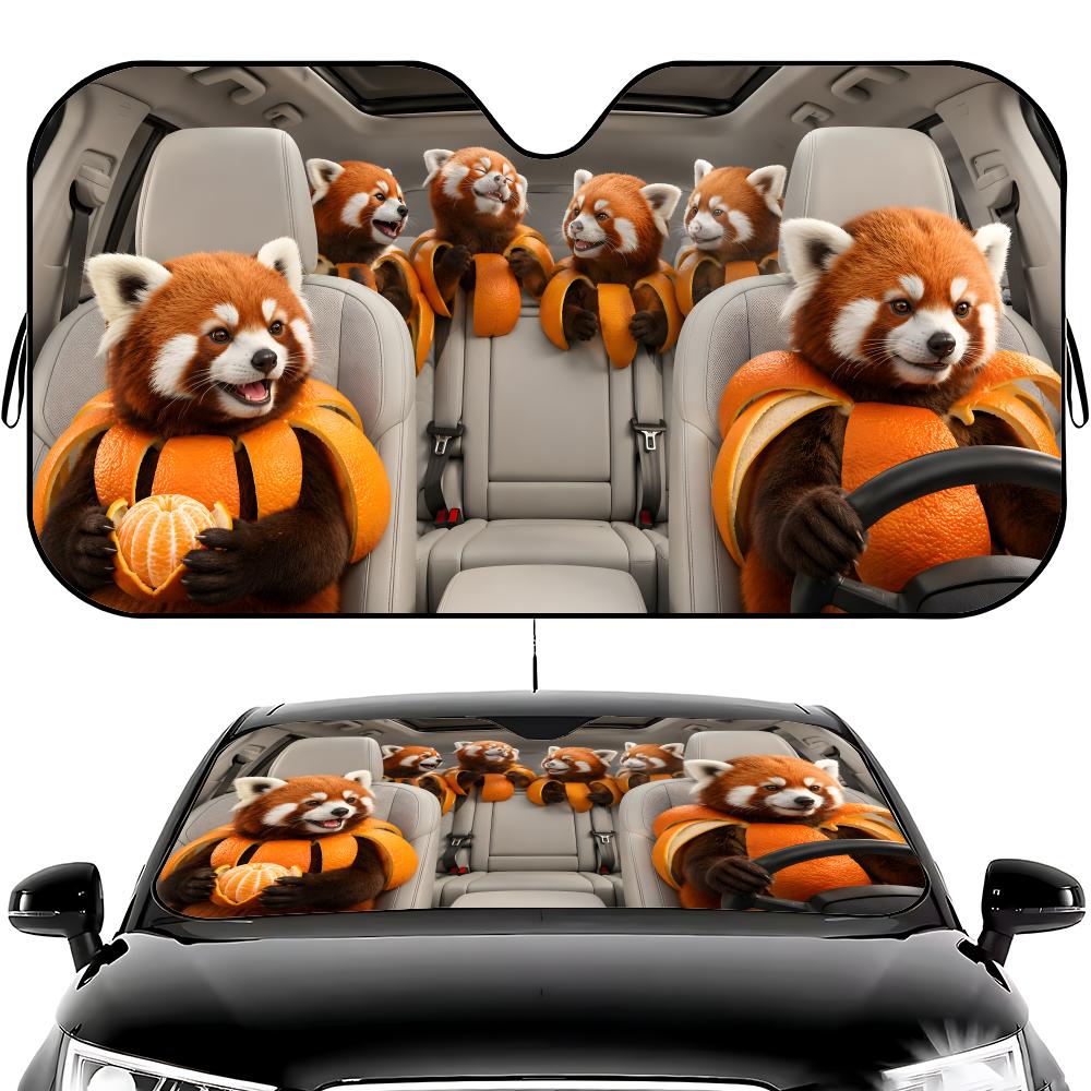 Fruit Animals Sun Visor Thickened Car windshield sun shade - Foldable Universal Fit Heat Insulation UV protection