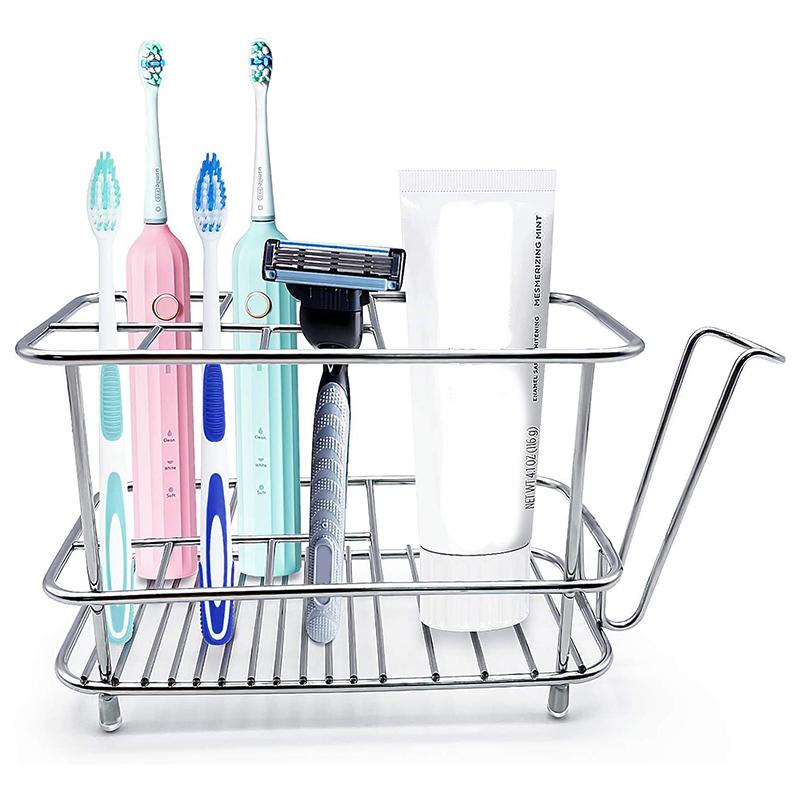 Toothbrush Holder For Bathroom Wall Or Counter Non-Slip Mat Drill-Free Toothbrush Organizer For Electronic Toothbrushm12k