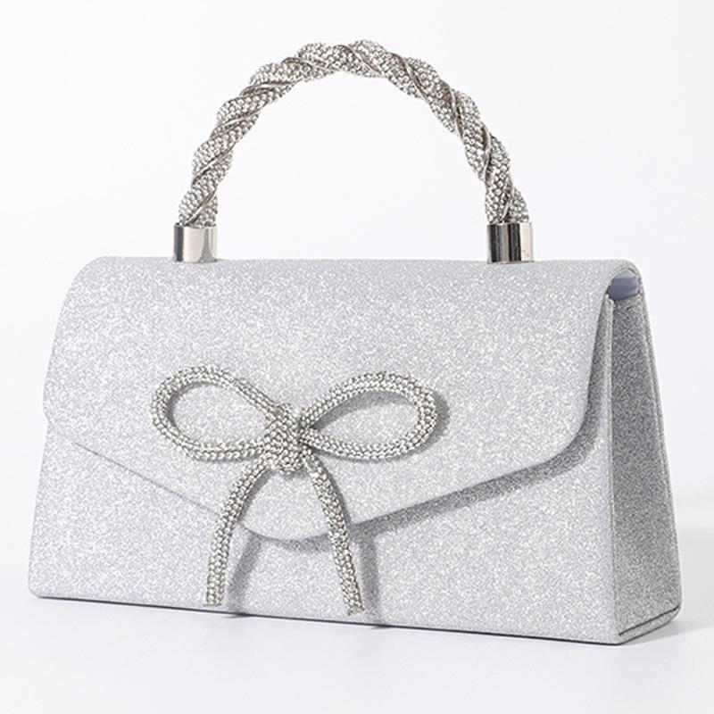 Новая Банкетная Клатч-Сумка Высокого Качества Универсальная Ромбовидная Цепочка-Бант Сумка Через Плечо для Вечернего Платья