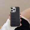 Гальванизированный чехол для мобильного телефона iPhone 16 Pro с узором «Волна Пномпеня» и текстурой «Морская волна», кожаный защитный чехол с узором «Зубочистка» для Apple 13 1