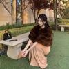 Eco-friendly Faux Mink Fur Capelet Shawl: Versatile Short Jacket for Qipao and Wedding Dress