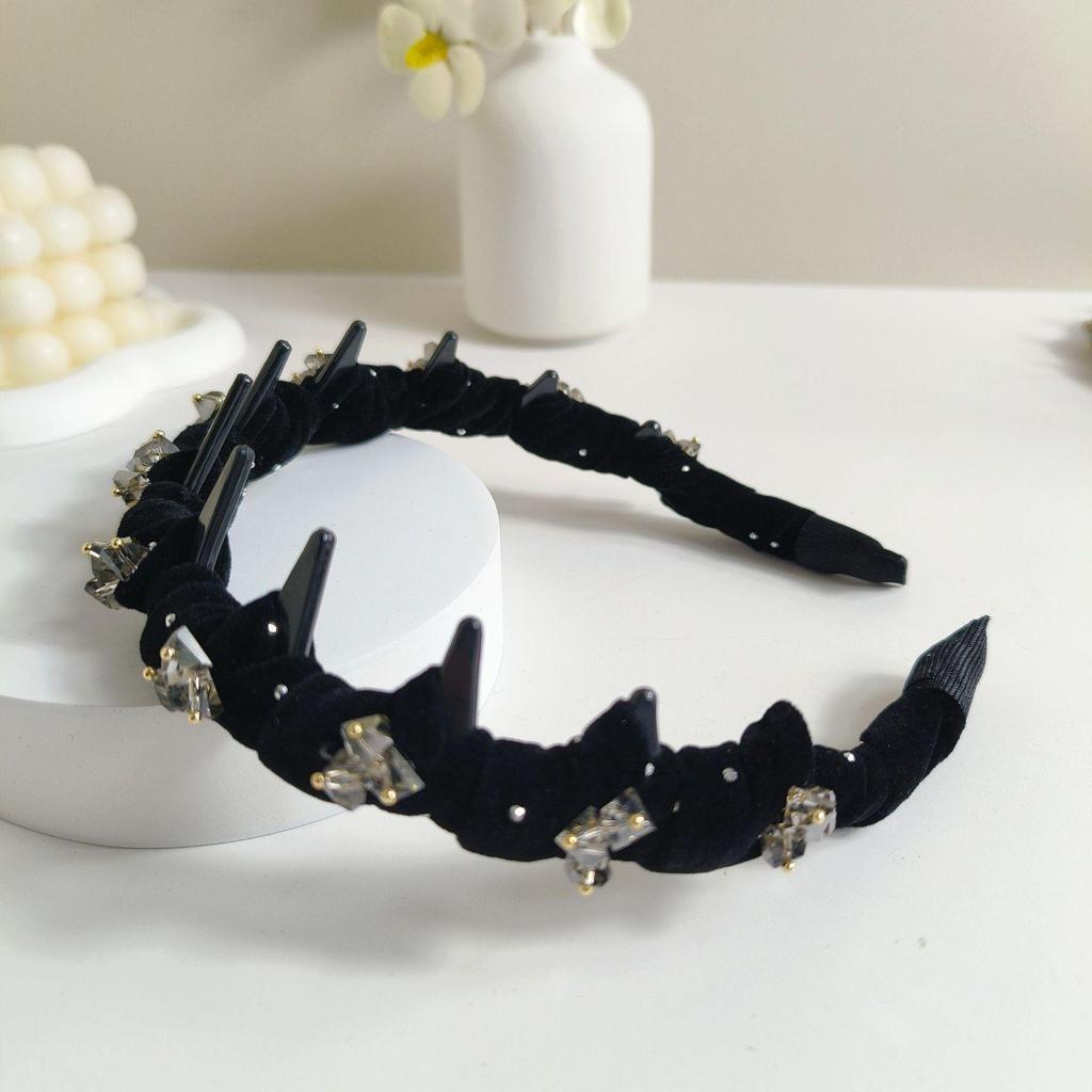 Корейская тюлевая повязка на голову со стразами: Элегантный, Роскошный Аксессуар для Волос