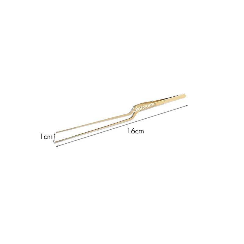 6/8/12-Inch Kitchen Tongs, Stainless Steel Culinary Precision Tweezers BBQ Tongs - Food Styling Baking Decor