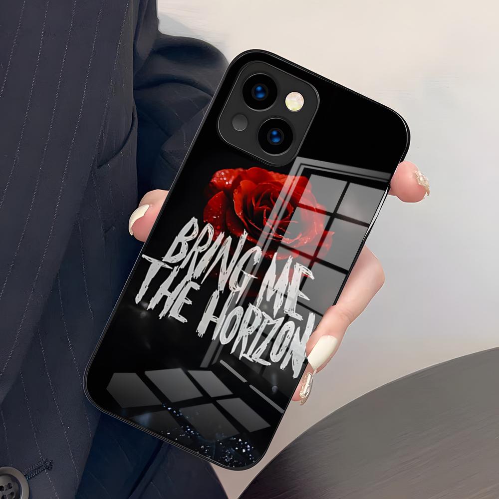 B-Чехол для телефона Bring Me The Horizon Для iPhone 17 Pro Max 15 Pro 16 14 Plus 12 13 Mini 11 Pro Ударопрочный Стеклянный Чехол