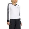 adidas Женская футболка Originals 3 полоски Firebird серии Adicolor, вязаная, с круглым вырезом, облегающего кроя, с длинным рукавом, топ KD3688