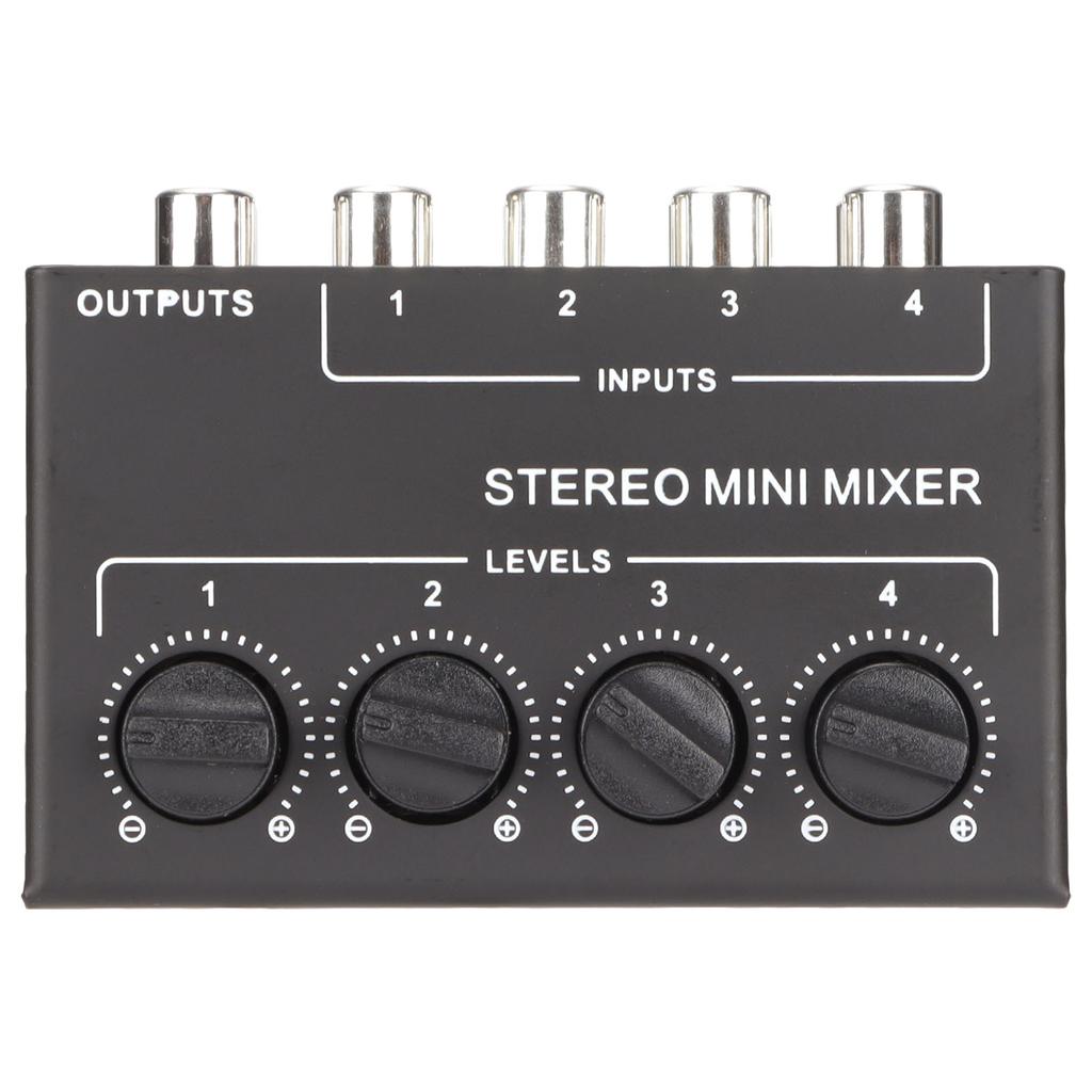 CX400 4 Channel Passive Mixer Professioinal Stereo 4 Channel Mixer for Mixing Instruments CD Players