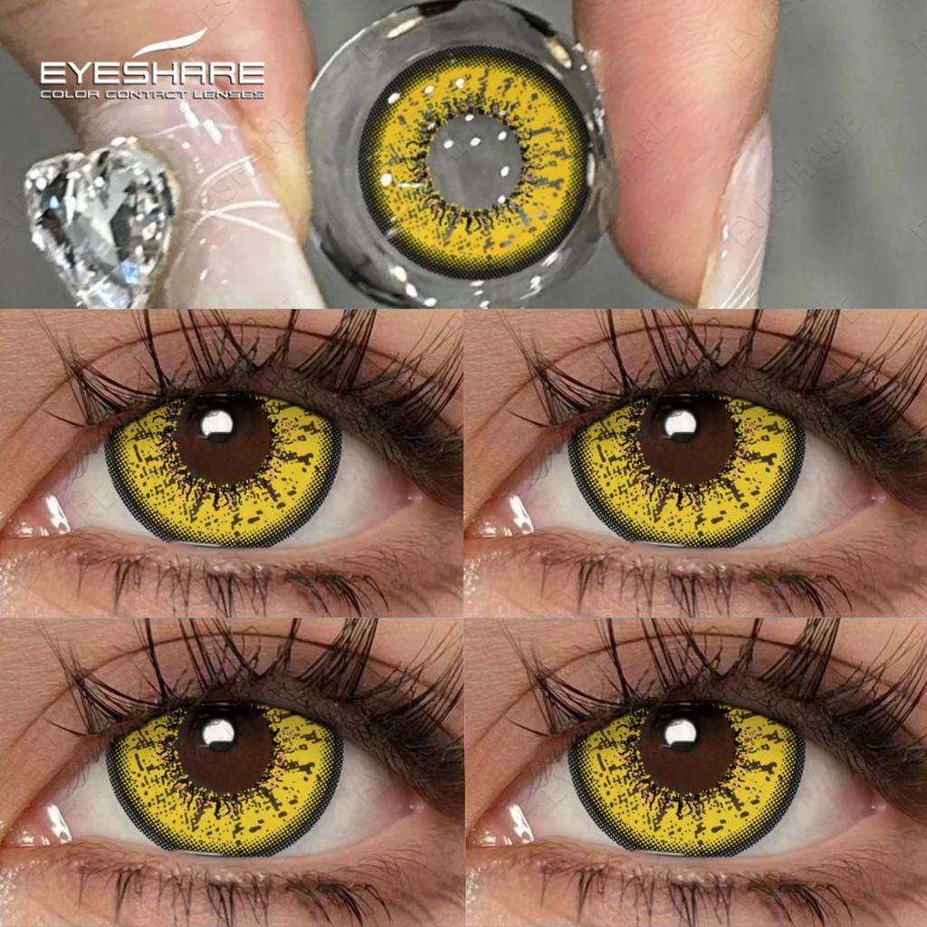 Eyeshare 1Pair Halloween Colored Contact Lenses for Eyes Lenses Red Eye Contacts Blue Eye Lens Cosplay Color Contact Lenses