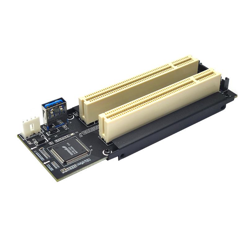 PCIe to Dual PCI Slot Adapter for Sound Cards and Parallel Port Cards