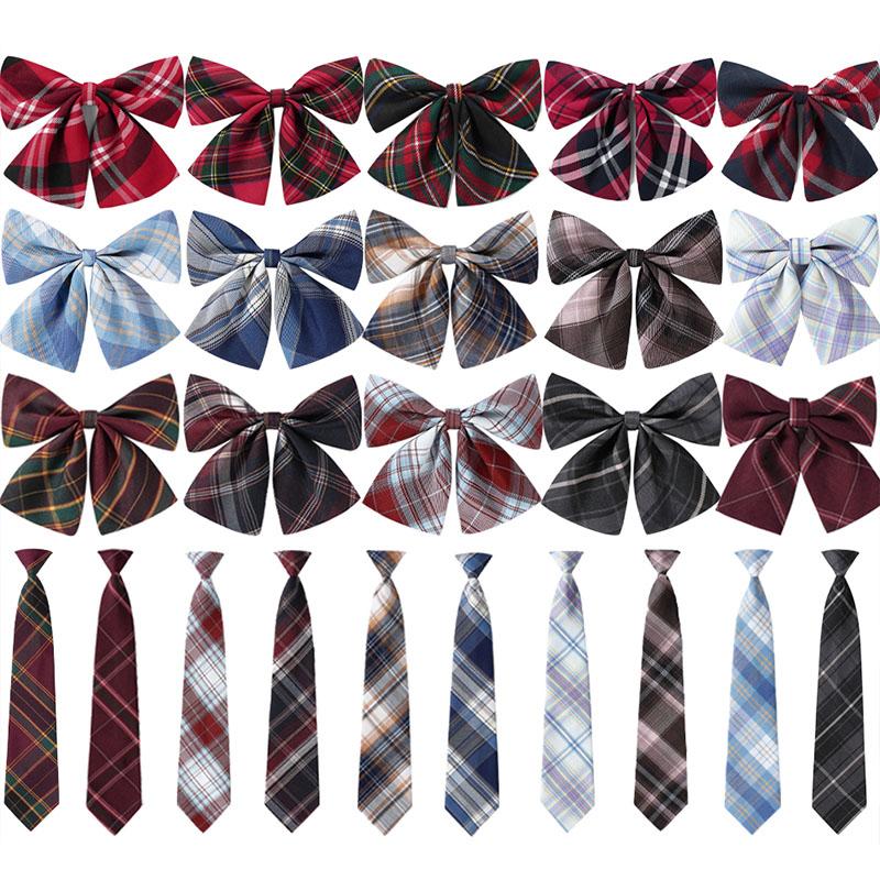 Unisex Plaid Bowtie Women Girls Necktie Butterfly Bowknot Check Bow Ties Cravats Feminine Bowties Uniform School Accessories