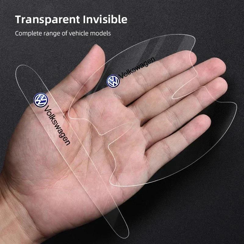 Door Handle Protective Sticker Car Anti Scratch Film Accessories For Volkswagen GTI Golf 6 7 8 Polo VW R-Line CC Passat Tiguan zj5