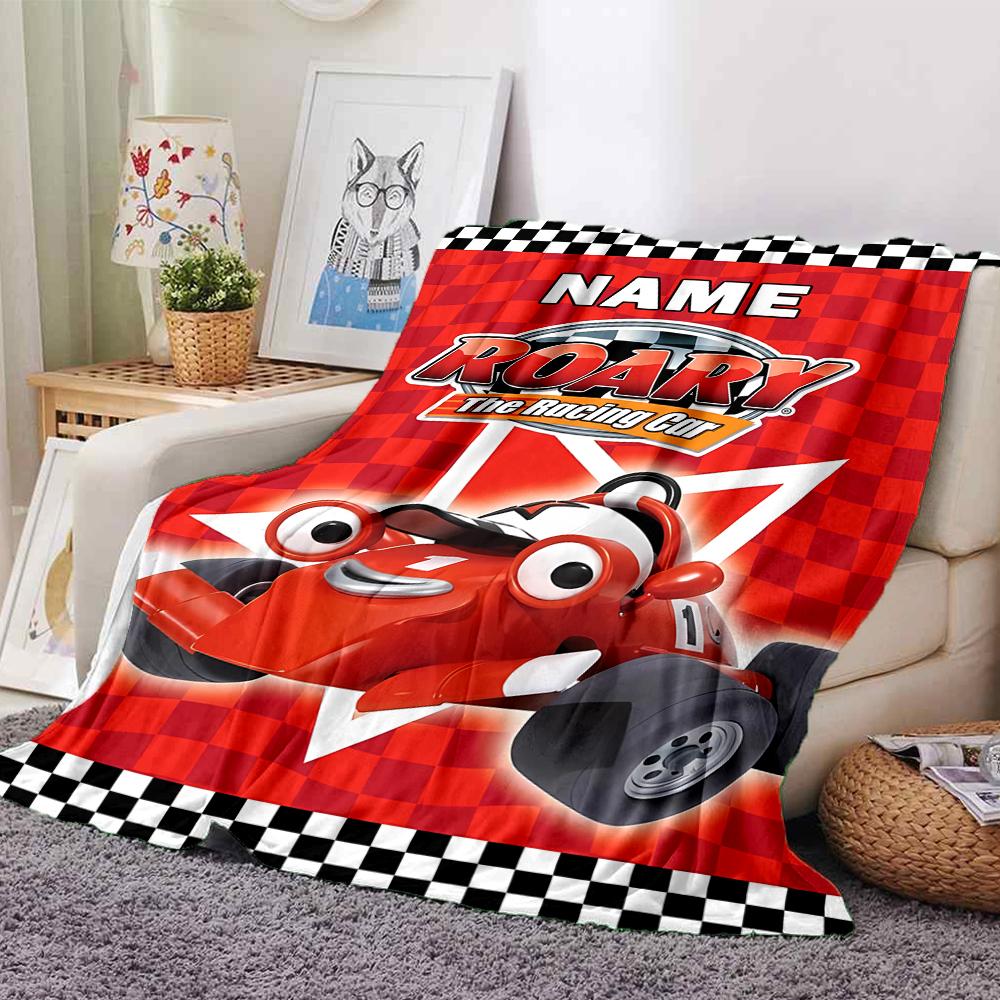 Custom Name Truck Theme Printed Blanket - Perfect for Couch, Bed, Travel & Outdoor Use | Machine Washable, Cozy & Durable.