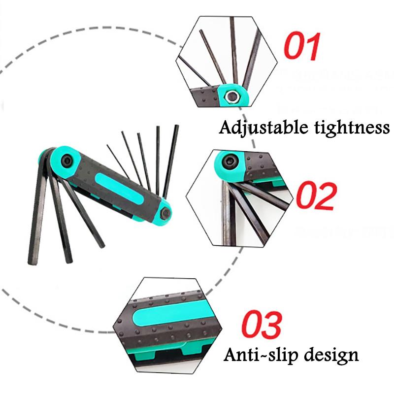 8 в 1 набор складных шестигранных ключей набор метрических шестигранных ключей инструмент или складной защищенный от несанкционированного доступа набор ключей Torx портативный набор звездообразных ключей