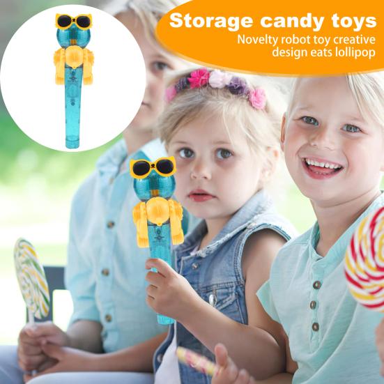 Держатель для леденцов Игрушка в форме динозавра Чехол для леденцов Новинка Ешь леденец Робот Игрушка Забавный леденец