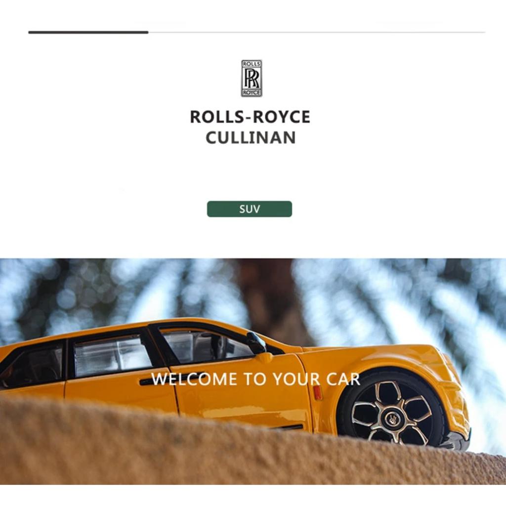 Большой размер 1/20 Rolls Royce SUV Cullinan Alloy Luxy Car Model Diecast Metal Toy Vehicles Car Model Sound and Light Children Gift