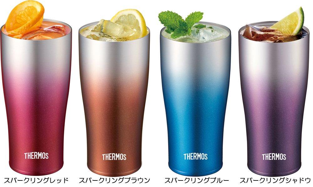 Термос с вакуумной изоляцией 420 мл игристый красный JDE-420C SP-R