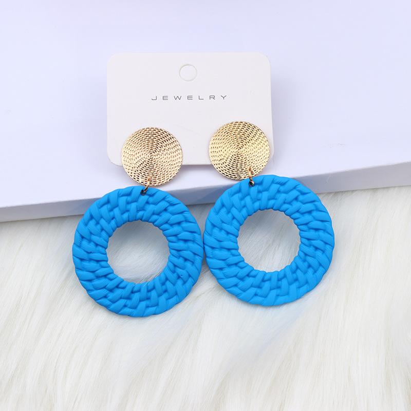 Korean Round Candy Color Acrylic Clip Earrings for Women 11 Color Cute Round No Piercing Earrings Circle Jewelry