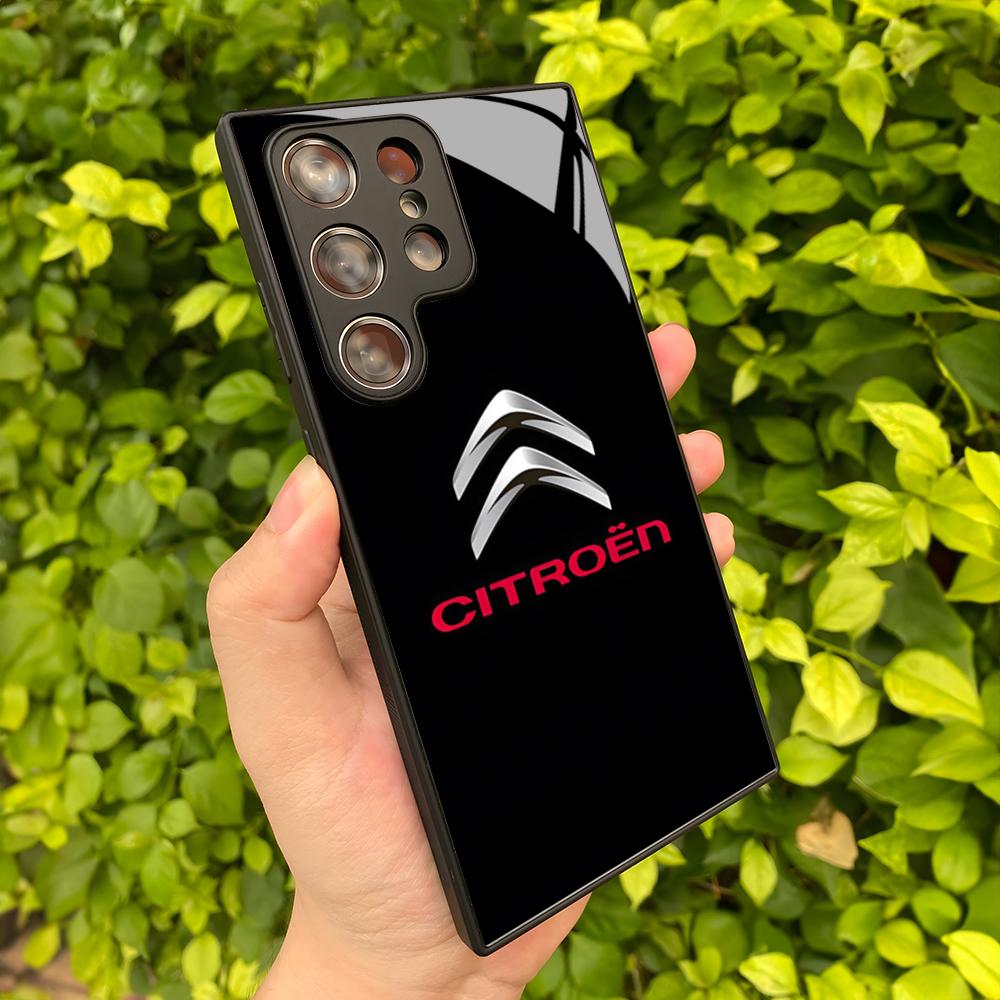 Fashion Sports Car Citroen Phone Case For Samsung Galaxy S24 S23 S22 S20 S21 Note20 Ultra Plus Fe Colored Silver Cover