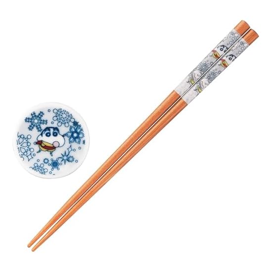 Crayon Shin-chan Chopsticks 21cm & Chopstick Rest Set Approx. 4×1cm Shin-chan's Yearly Memories Wint