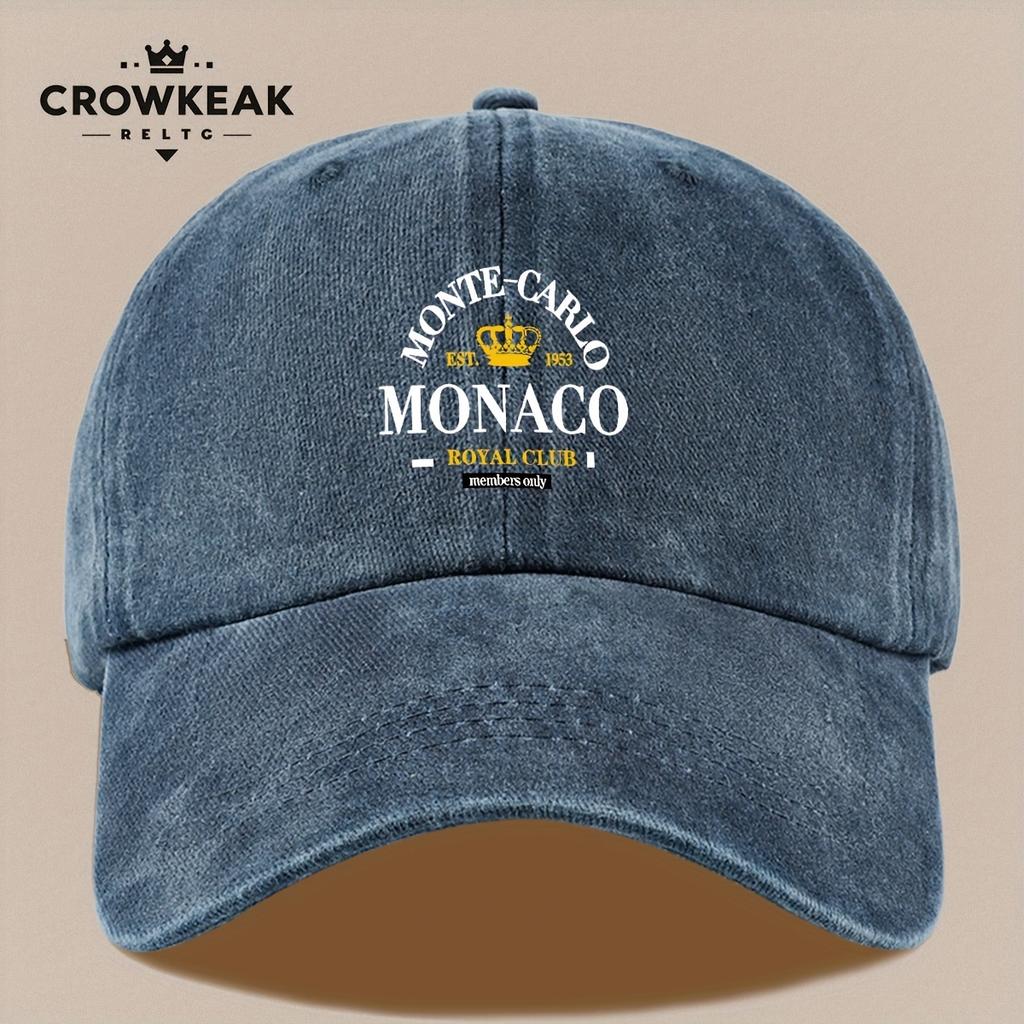 Кепка-бейсболка Винтажная Королевского Клуба Монако Регулируемая Snapback Легкая Унисекс Шляпа для Рыбалки на Открытом Воздухе Пляжа Барбекю