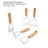 Stainless Steel Mud Press Masher Multifunctional Baby Food Puree Juice Maker for Homemade Infant Fruit Veggie Mash Cooking