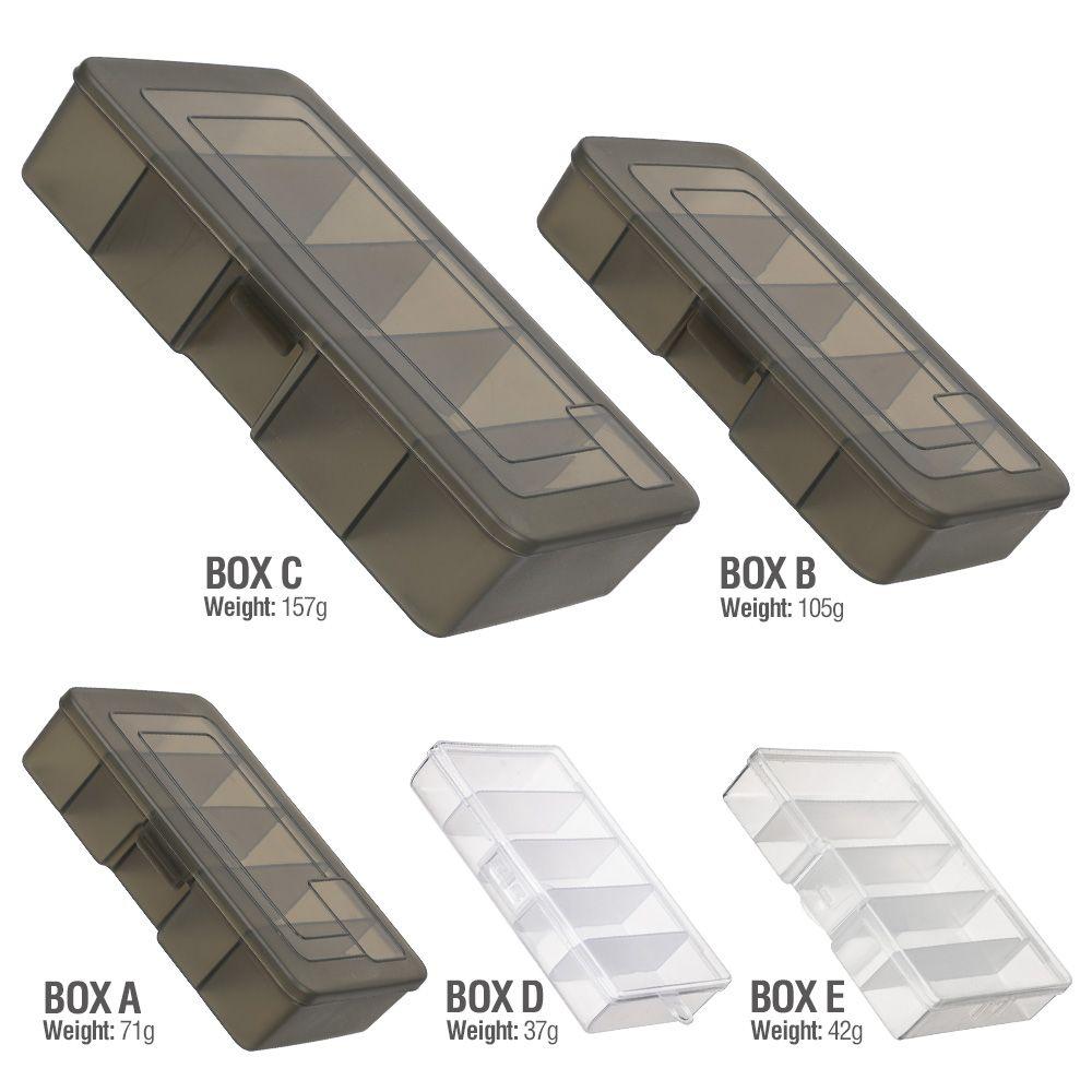 Durable Hook Lure Container Lure Box Fishing Tackle Box Transparent 5 Compartments Baits Case