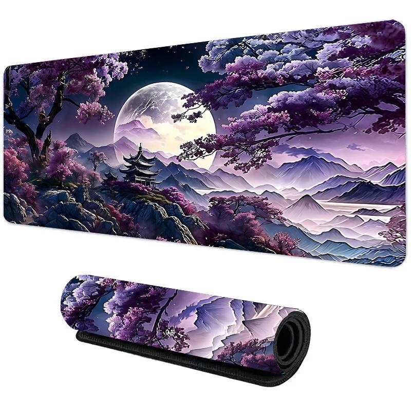 Dark Moonlight Landscape Desk Mat Waterproof Antislip Keyboard Gaming Pad